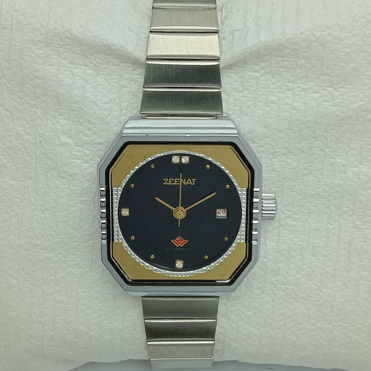 Zeenat Cal.372 Manual Winding Blue Dial NOS Vintage Women's Watch