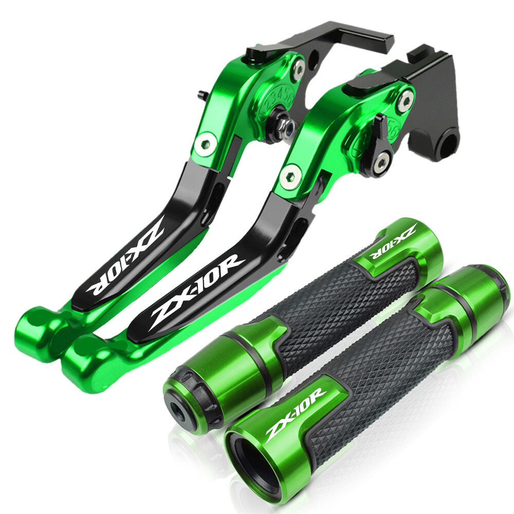 Handle Grips Brake Clutch Levers Set For Kawasaki ZX10R ZX