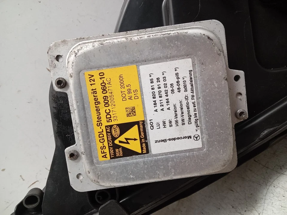 Used Right Headlight Assembly fits: 2008 Mercedes-benz Mercedes ml-class 164 Typ Foto 3 de 4