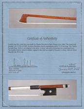 A very fine French certified violin bow by Charles Peccatte ca. 1870.