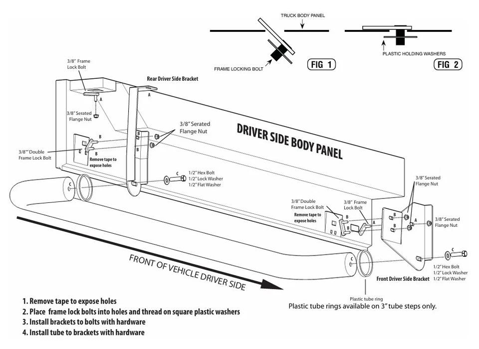 Barras nerf pretas redondas Iron Cross 3" para 09-2018 Ram 1500 2500 3500 cabine padrão - Imagem 4 de 4