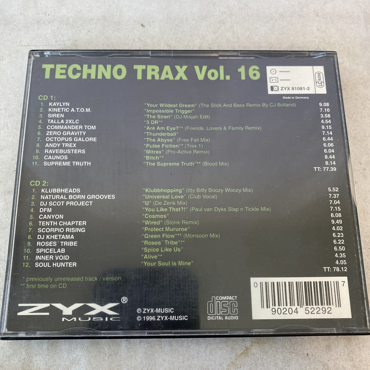 Techno Trax Vol 16 Talla Spicelab NBG DJ Misjah 2 CDs Comp Aus Der