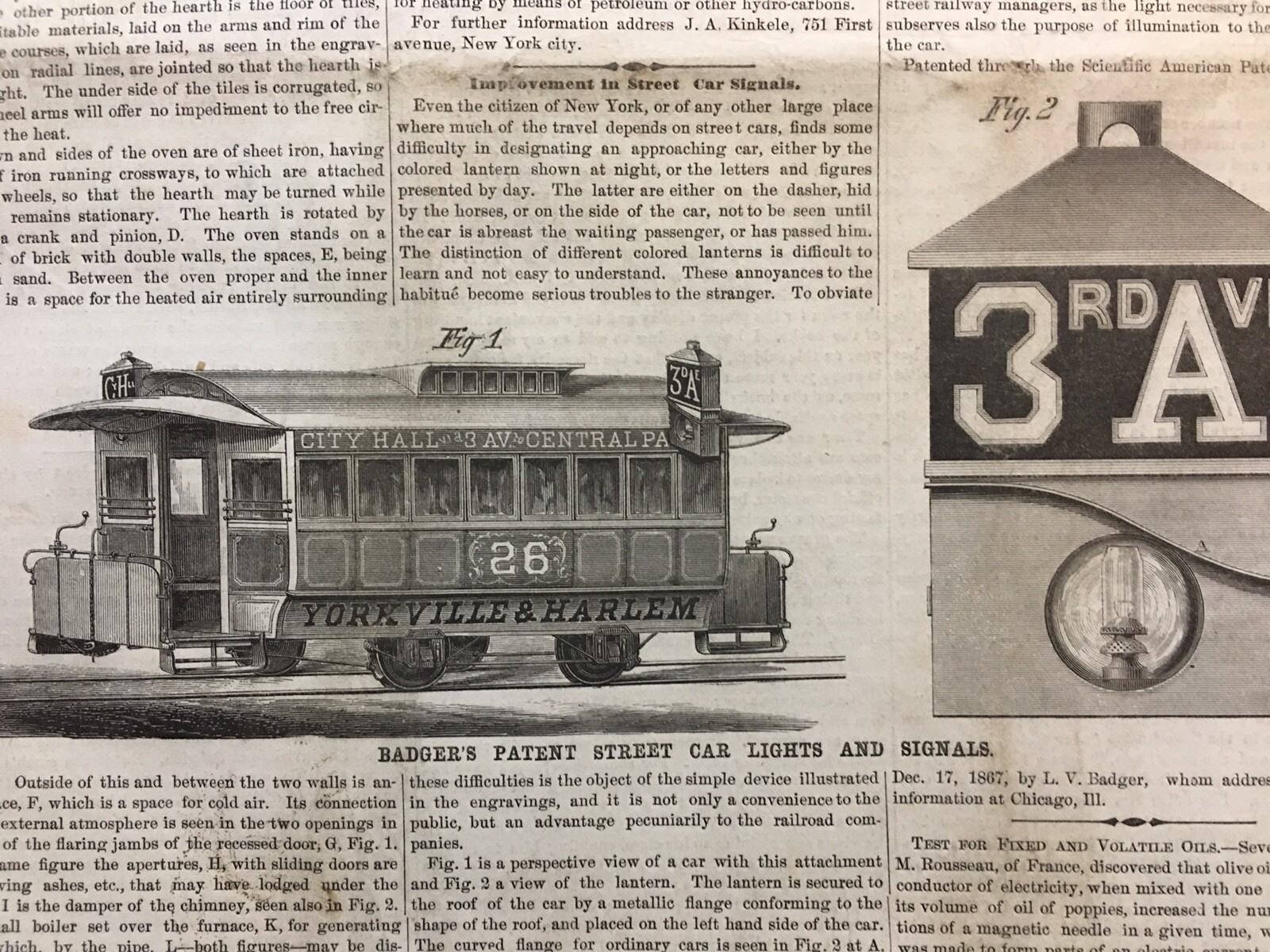 Bakery Commercial Bread Oven 1868 Yorkville Manhattan Street Car