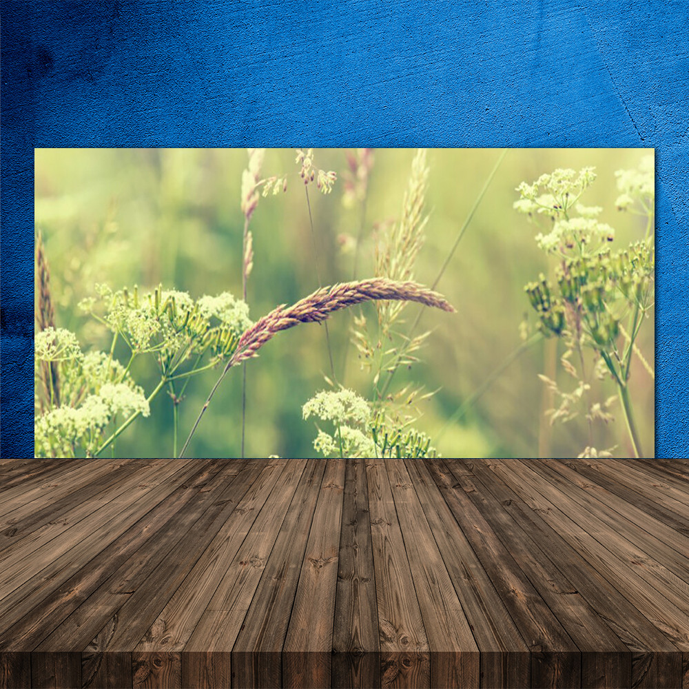 Crédence en verre trempé 120x60 cm panneau de protection mural floral premium