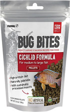 Fluval Bug Bites Cichlid Fish Food, Pellets for Medium to Large Sized Fish, 3.53