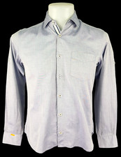 TAKEO KIKUCHI JAPAN Mens Blue L/S EVENING DRESS SHIRT - S - Chest 38" - RRP £159