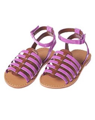 Crazy 8 Infant/Toddler Faux Patent Strappy Purple Sandals Sz 6 or 8 