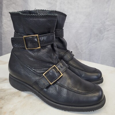 VABENE Schritt Dual Ankle Strap Engineer Style Biker Moto Boots Women's 38