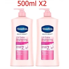 2x500ml Vaseline Healthy Bright UV Extra Brightening Gluta Glow Lotion Sunscreen