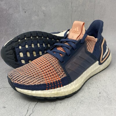 Adidas Ultra Boost 19 Glow Pink Tech Ink Womens Sz 6.5 M G54013 Running Shoes
