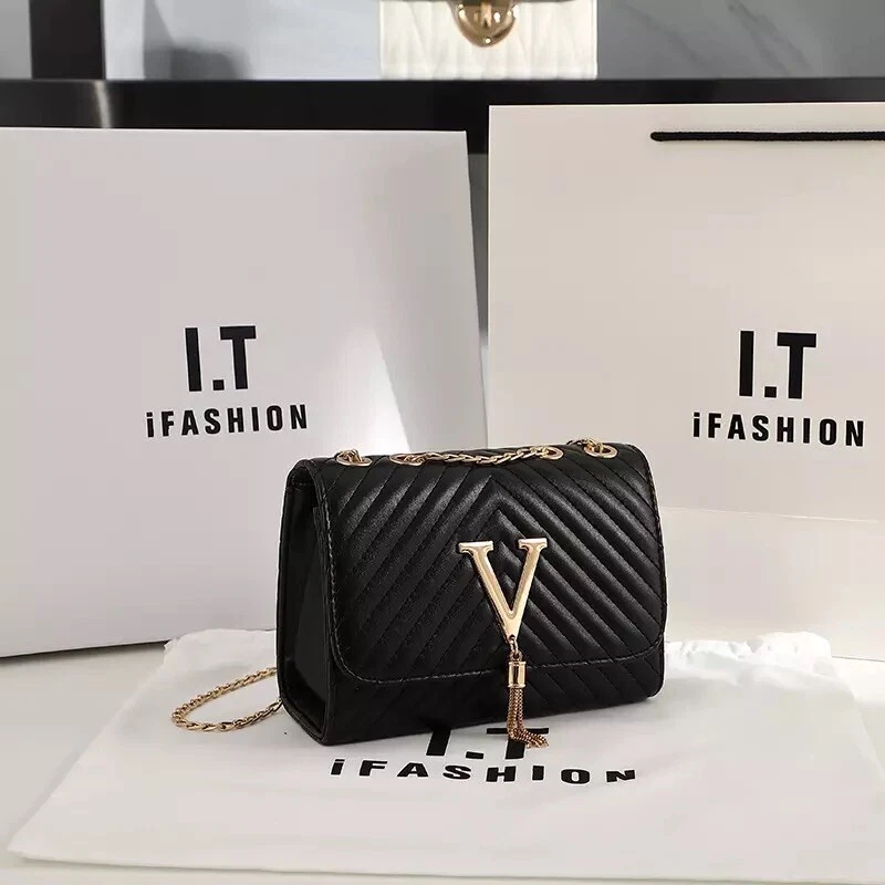 Women's Luxury Bag In Black Designer Look Alike Tassel Small