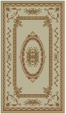 Kreuzstichmuster von Florashell - Puppenstubenteppich - creme
