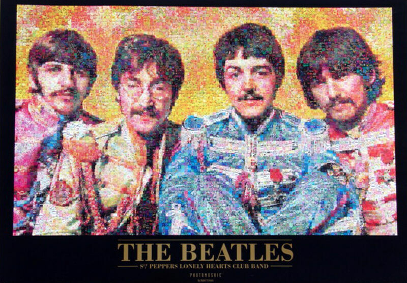 The Beatles Sgt. Pepper's Photomosaic Poster Art by Robert