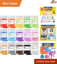 Reusable Clear Plastic Containers - Safe Non-Toxic Colored Sand Art Set for Kids