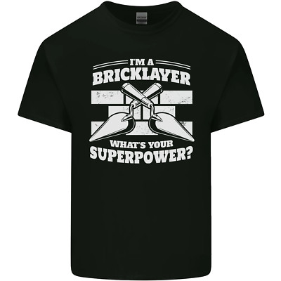 Bricklayer Whats Your Superpower Builder Bricky Herren Maglietta Tee Top