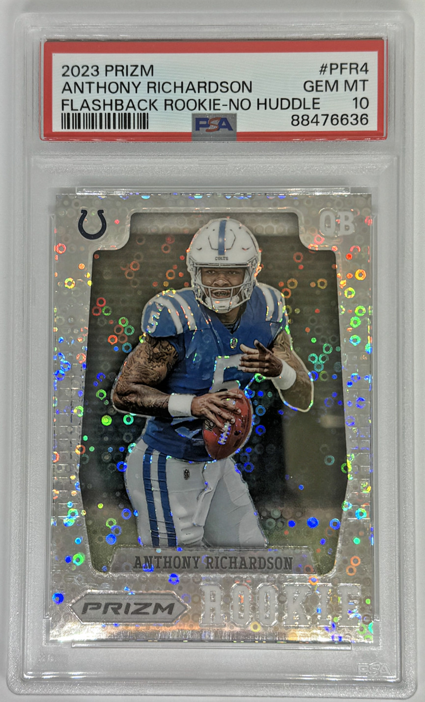 2023 Prizm Anthony Richardson Flashback Rookie No Huddle Disco - PSA 10