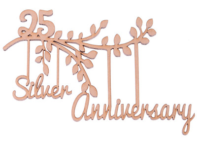 Holzrahmen 25 Silberhochzeit Jahrestag Ast Geschenk Wandbild 25 Jahre Jubiläum
