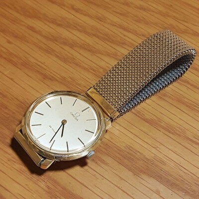 Omega Deville Watch Manual 32.5mm Men's Gold Dial Swiss Made Round