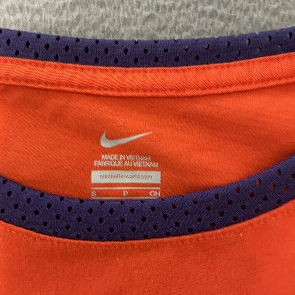 Camiseta Nike Clemson Para Mujer Camiseta Logo Manga Corta Malla Naranja Pequeña Foto 2 de 4