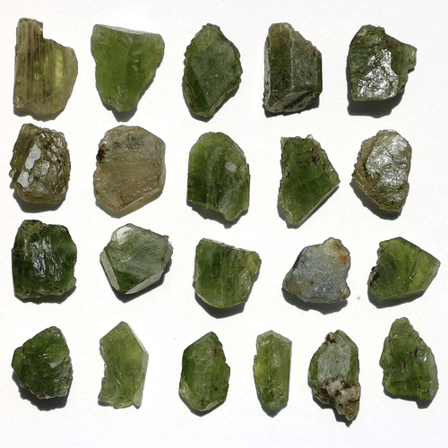 21 Pezzi Peridoto Naturale Grandi Dimensioni Alta Qualità Terra Estratto Cristalli Grezzi da Collezione - Foto 2 di 13