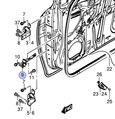 NEW Genuine Suzuki GV Front Door Check Strap Stop 81810-65D00 FITS