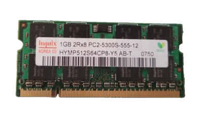 Mémoire RAM Hynix HYMP512S64CP8-C4 1GB PC2-4200S - Testée Et Fonctionnelle - Pour Toshiba Satellite A135