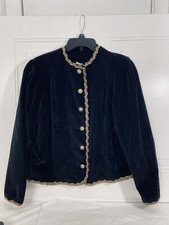 Vtg nwot J Jill 10 black velvet top jacket USA made Dressy Holiday Party