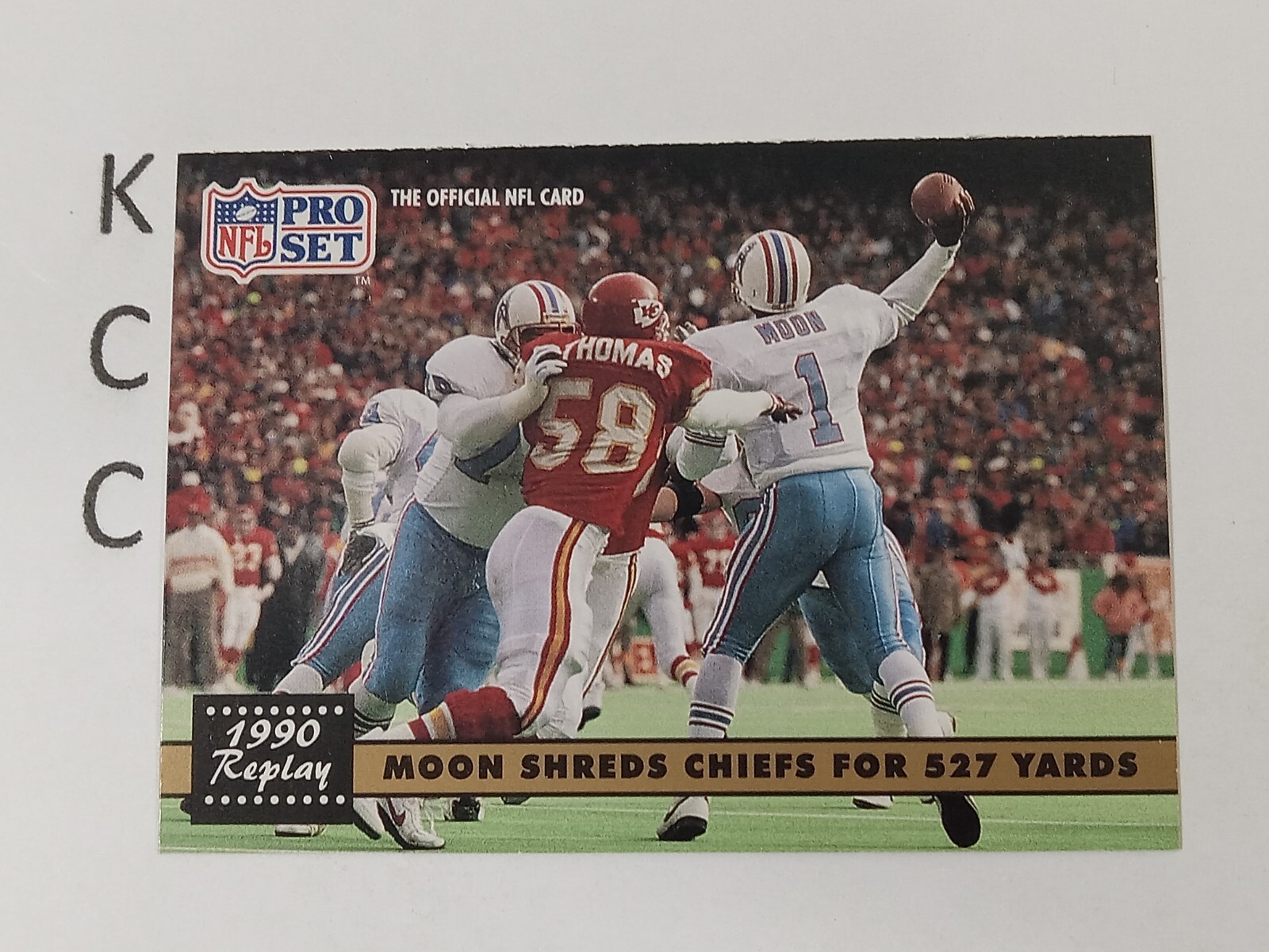 1991 NFL Pro Set Football #337 Warren Moon Houston Oilers