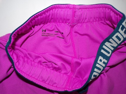 Girls Under Armour heat gear lavender drawstring Shorts Youth Medium Loose Ft R2 - Picture 3 of 3