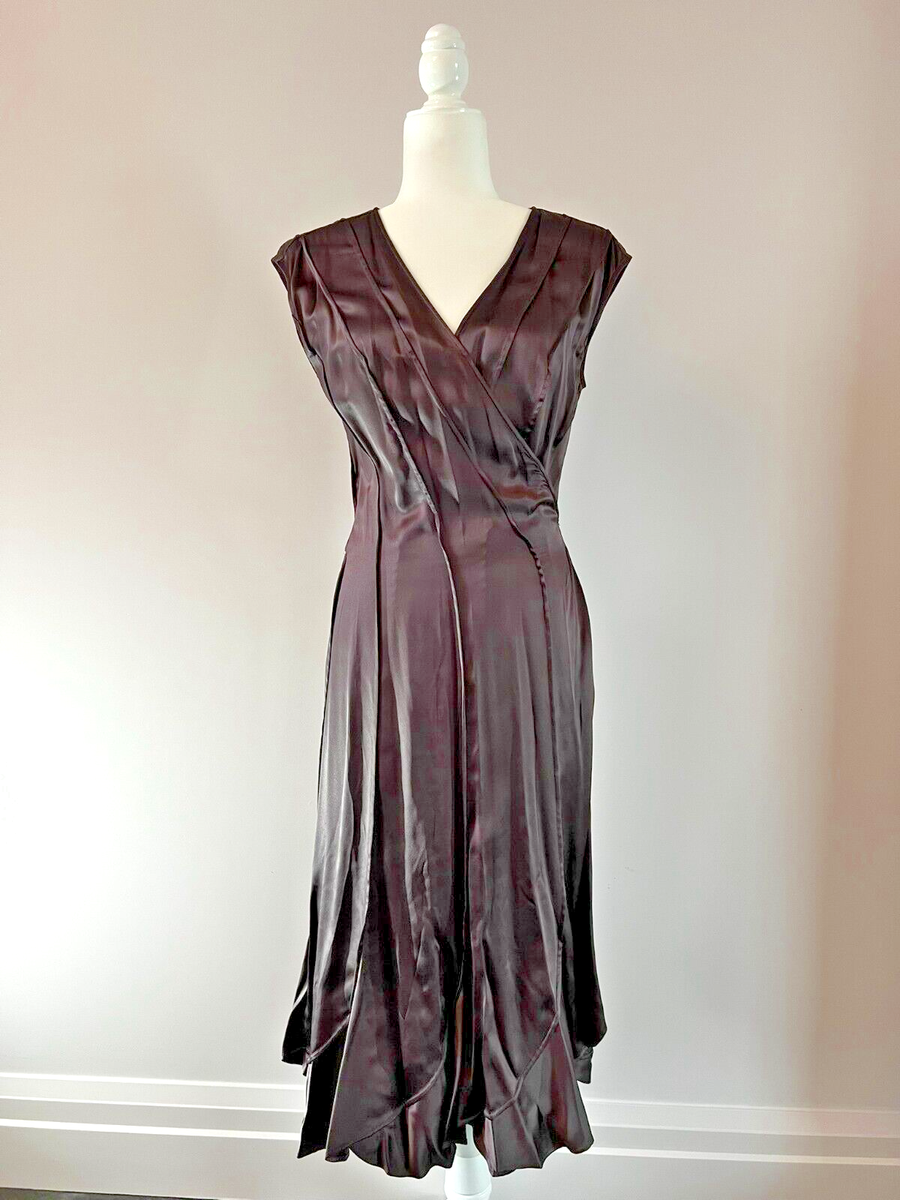 knee length dresses for ladies Gini Pleated Midi Dress / Aubergine Medium main image 0