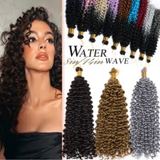 Natural Deep Curly Water Wave Hairpiece Crochet Braids as Human Hair Extensions