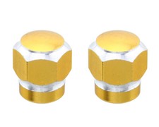 NEW! VINTAGEHEX TOW-TONE VALVE CAPS IN GOLD USED FOR SCHRADER VALVE.