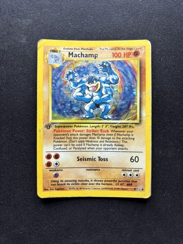 1999 Machamp 1st Edition Holo - 8/102 - Base Set Pokémon Card WOTC
