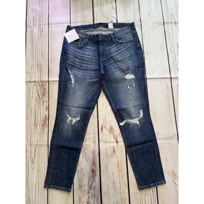 Red Hope Maxwell Low Rise Skinny Jeans Blue Distressed Ripped Denim 1XL Regular