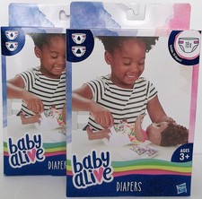 Hasbro BABY ALIVE Diapers 18 count, NEW in Box X 2