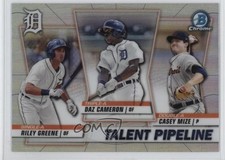 2020 Bowman Talent Pipeline Trios Chrome Riley Greene Daz Cameron #TP-DET 06xp