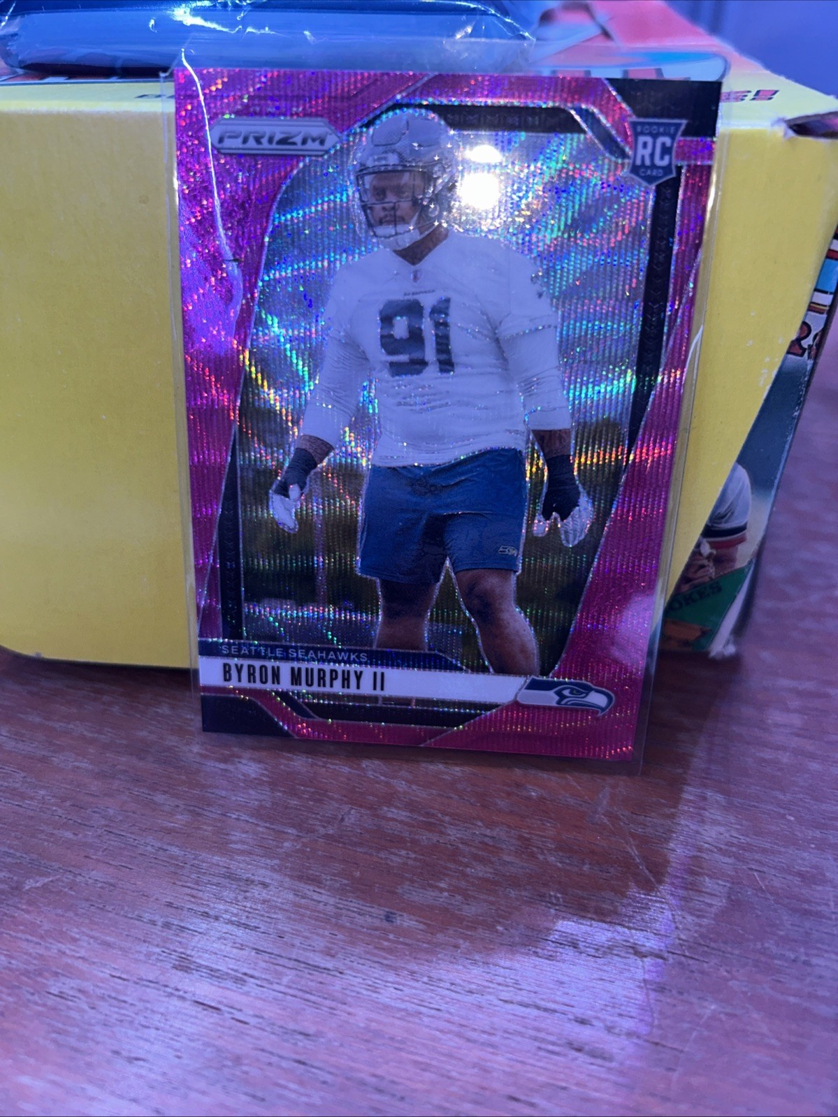 2024 Panini Prizm - Rookies Byron Murphy II #317 Pink No Huddle Prizm /25 (RC)