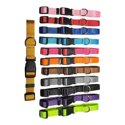 Premium Halsband Hundehalsband Nylon Regulierbare Hunde Hals Band viele Farben* - Bild 1 von 4