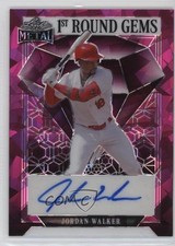 2023 Leaf Metal 1st Round Gems Pink Crystals 4/5 Jordan Walker #1RG-JW1 Auto v1x