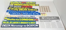 Delta Airlines Bumper Stickers Pins Newspaper Vintage Aviation