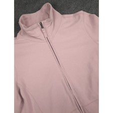 L.L.Bean Women's Full Zip Jacket Medium M REG Pink Cotton Blend Athleisure