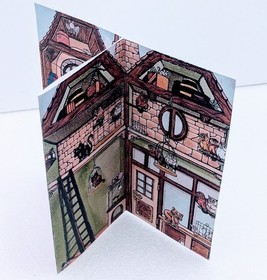 Lego 4723, Diagon Alley Shops Cardboard Backdrop, color reprint, Harry Potter