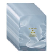 100 Pcs Anti Static Bags Shielding Bag 7.1" x 9.8" Open Top, Silver Gray