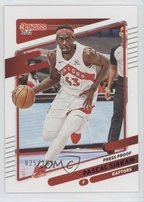 2021-22 Panini Donruss Purple Press Proof 25/199 Pascal Siakam #93 0bt4