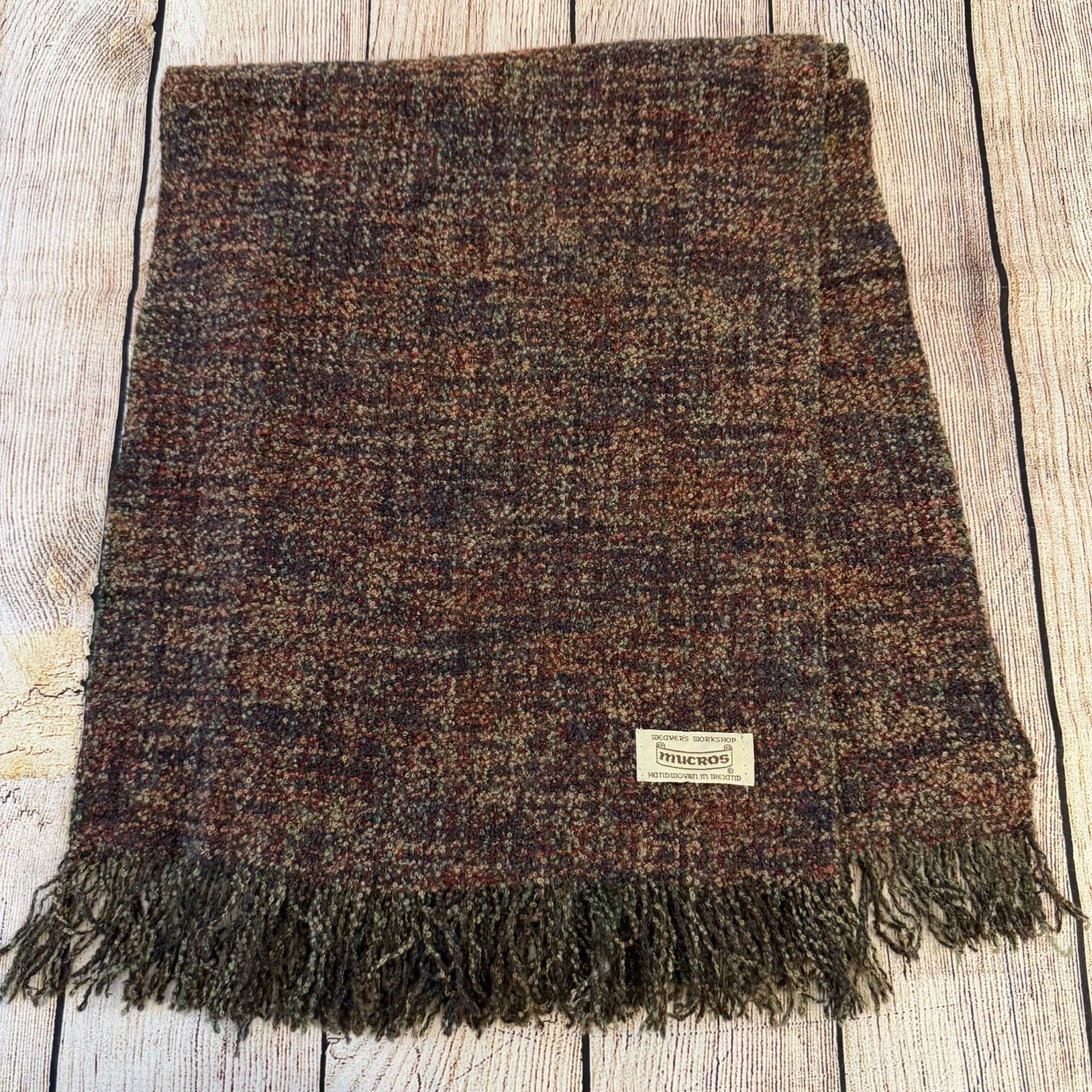 Mucros Weavers Scarf 68 Inch Hand Knit Brown Earthy Ireland Mohair Wool
Opens in a new window or tab
