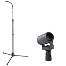 Mic Stand with Flexible Gooseneck Shock-Mount Wireless Microphone Clip