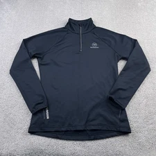 Rossignol Top Womens Large Black Base Layer Quarter Zip Pullover Skiing Biking