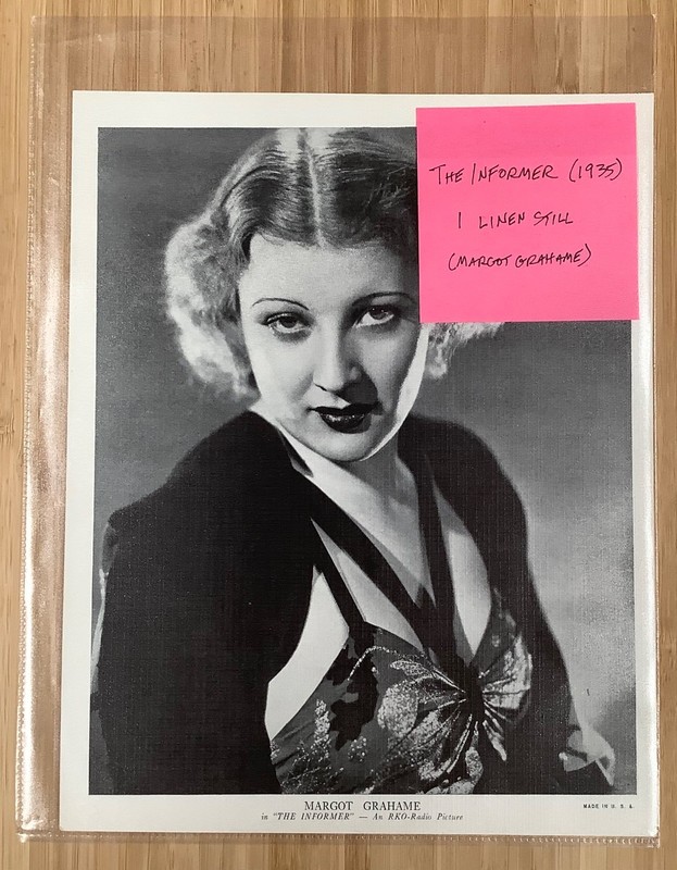 1 The Informer (1935) original linen paper publicity still Margot Grahame