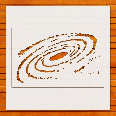 Reusable Spiral Galaxy Stencil Template for Airbrush & Wall Art - StencilAir