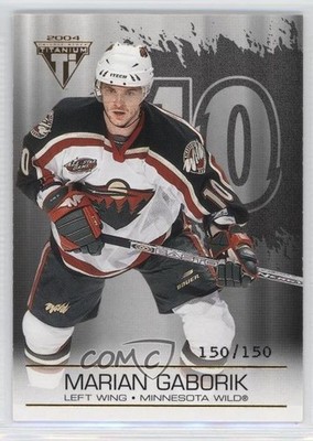 2003 Pacific Private Stock Titanium Hobby Jersey Number /150 Marian Gaborik mq4
